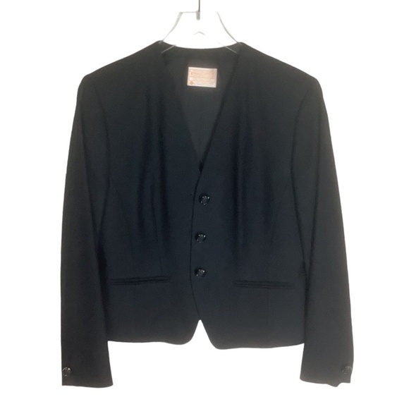 Pendleton Black Career Virgin Wool Blazer USA Made 10 - Picture 10 of 10